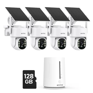 ANNKE 4MP Solar Security Cameras Wireless Outdoor, 4-Cam Home Camera System ANNKE 4MP Solar Security Cameras Wireless Outdoor, 4-Cam Home Camera System