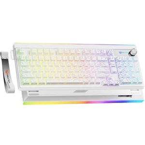 MEETION Wireless Gaming Keyboard, 98-Key Tri-Mode RGB Backlit, White MEETION Wireless Gaming Keyboard, 98-Key Tri-Mode RGB Backlit, White