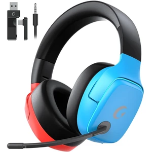 Gvyugke 2.4GHz Wireless Gaming Headsets for PS5, PS4, PC, Switch, Blue Red Gvyugke 2.4GHz Wireless Gaming Headsets for PS5, PS4, PC, Switch, Blue Red