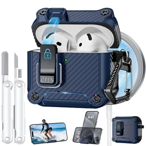 Dual Safety Lock for AirPods 5/4 Case (2026/2024), Compatible with MagSafe Dual Safety Lock for AirPods 5/4 Case (2026/2024), Compatible with MagSafe