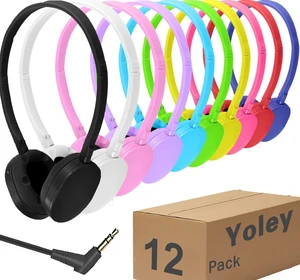 Yoley Kids Headphones Bulk 12 Pack for School Classroom Students, Wired Headsets Durable Class Set Earphones for Children Toddler Teens and Adult (Multi Colors, 12 Pack) Yoley Kids Headphones Bulk 12 Pack for School Classroom Students, Wired Headsets Durable Class Set Earphones for Children Toddler Teens and Adult (Multi Colors, 12 Pack)