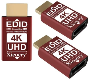 xieoery 4K HDMI EDID Emulator 38402160 24/30/60Hz, Dummy HDMI Plug for Remote Desktop, Headless Servers, GPU Rigs, KVM, Industrial PCs, Stable Signal Output & Multi-Resolution EDID Support-3pack xieoery 4K HDMI EDID Emulator 38402160 24/30/60Hz, Dummy HDMI Plug for Remote Desktop, Headless Servers, GPU Rigs, KVM, Industrial PCs, Stable Signal Output & Multi-Resolution EDID Support-3pack