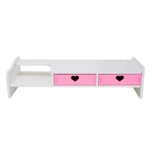 CONKAWACA Kawaii Desk Organizer Cute Desk Organizer with Drawers Monitor Riser Stand Monitor Riser Computer Stand for PC, Laptop, Printer CONKAWACA Kawaii Desk Organizer Cute Desk Organizer with Drawers Monitor Riser Stand Monitor Riser Computer Stand for PC, Laptop, Printer