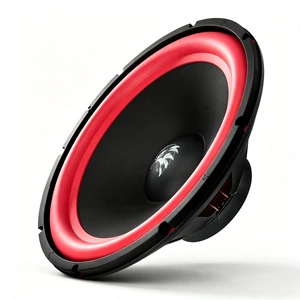 TANVSO Redline Bass Series 15 Subwoofer, 2500W Peak 4 Ohm 15 Inch Car Subwoofer, High-Excursion Woofer with Red Rubber Surround for Trunk Bass Box & Custom Car Audio, Single TANVSO Redline Bass Series 15 Subwoofer, 2500W Peak 4 Ohm 15 Inch Car Subwoofer, High-Excursion Woofer with Red Rubber Surround for Trunk Bass Box & Custom Car Audio, Single