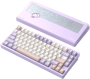 KIBU WOBKEY Rainy75 75% Tri-Mode Mechanical Keyboard, CNC Aluminum Custom Wireless Keyboard, Hot Swappable, VIA Programmable, Cocoa Switch, RGB Backlit,BT/2.4G/Wired for Mac/Win(Pro Purple) KIBU WOBKEY Rainy75 75% Tri-Mode Mechanical Keyboard, CNC Aluminum Custom Wireless Keyboard, Hot Swappable, VIA Programmable, Cocoa Switch, RGB Backlit,BT/2.4G/Wired for Mac/Win(Pro Purple)