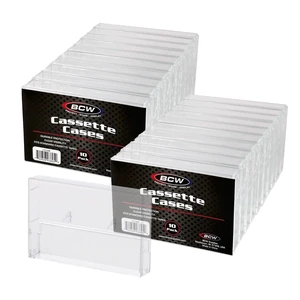 BCW Cassette Tape Cases 20 Pack (Clear) ^^ Replacement Audio Cassette Cases ^^ Protect & Store Standard Cassette Tapes ^^ Durable Plastic Storage for Music & Blank Tapes BCW Cassette Tape Cases 20 Pack (Clear) ^^ Replacement Audio Cassette Cases ^^ Protect & Store Standard Cassette Tapes ^^ Durable Plastic Storage for Music & Blank Tapes