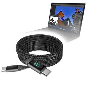 BoxWave Cable Compatible with Lenovo ThinkPad T16 (21BV) - PowerDisplay PD Cable (6ft) - USB-C to USB-C (100W), LED Wattage Info Extra Long Braided Nylon - Jet Black BoxWave Cable Compatible with Lenovo ThinkPad T16 (21BV) - PowerDisplay PD Cable (6ft) - USB-C to USB-C (100W), LED Wattage Info Extra Long Braided Nylon - Jet Black