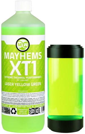 Mayhems - XT1 Premixed PC Coolant - Computer Water Cooling Fluid - Liquid Cooling, Thermal Performance Series, 1 Litre, Laser Yellow Green Mayhems - XT1 Premixed PC Coolant - Computer Water Cooling Fluid - Liquid Cooling, Thermal Performance Series, 1 Litre, Laser Yellow Green