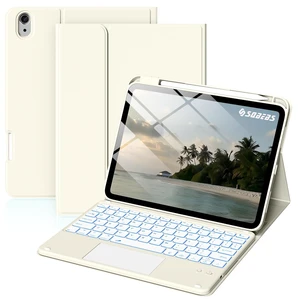 SQBEBS for iPad A16 11th 10th Case with Keyboard: Backlit Keyboard Case with Trackpad & Pencil Holder, Magnetic Detachable for Students Daily Learning & Note-Taking, Milk White SQBEBS for iPad A16 11th 10th Case with Keyboard: Backlit Keyboard Case with Trackpad & Pencil Holder, Magnetic Detachable for Students Daily Learning & Note-Taking, Milk White