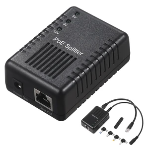 REVODATA 24W Gigabit PoE Splitter to DC 5V/9V/12V Power Output, Include Different DC connectors, IEEE802.3af/at Compliant, for Non-PoE Device up to 100m, Plug and Play (PD6003G-B) REVODATA 24W Gigabit PoE Splitter to DC 5V/9V/12V Power Output, Include Different DC connectors, IEEE802.3af/at Compliant, for Non-PoE Device up to 100m, Plug and Play (PD6003G-B)