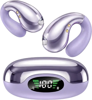 Xoruezls Ultra Open Ear Earbuds - Clip on Earbuds, Open Ear Headphones with Small Lightweight Bone Conduction Design, Comfortable Fit for Running, Gym Workouts and Sports, Crystal Purple Xoruezls Ultra Open Ear Earbuds - Clip on Earbuds, Open Ear Headphones with Small Lightweight Bone Conduction Design, Comfortable Fit for Running, Gym Workouts and Sports, Crystal Purple