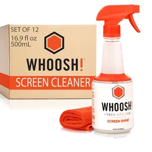 WHOOSH! Screen Shine Pro TV Screen Cleaner & Cloth, Set of 12, 16.9 fl oz WHOOSH! Screen Shine Pro TV Screen Cleaner & Cloth, Set of 12, 16.9 fl oz