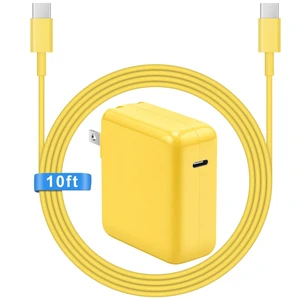 Mac Book Pro Air Charger with 10FT Extra Long Type C Charging Cable, Yellow Mac Book Pro Air Charger with 10FT Extra Long Type C Charging Cable, Yellow