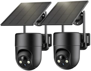 ELYSOO Security Cameras Wireless Outdoor, 2K Color Night Vision, 2.4GHz WiFi, Solar Powered Camera Outdoor Wireless, 2 Pack ELYSOO Security Cameras Wireless Outdoor, 2K Color Night Vision, 2.4GHz WiFi, Solar Powered Camera Outdoor Wireless, 2 Pack