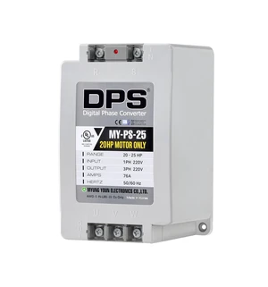 DPS Digital Phase Converter 25HP MY-PS-25, Single to 3 Phase, 75A 200-240V DPS Digital Phase Converter 25HP MY-PS-25, Single to 3 Phase, 75A 200-240V