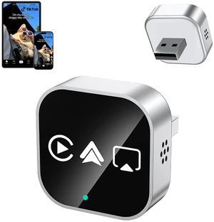 UFOself 4in1 Wireless CarPlay Android Auto Adapter Screen Mirroring Silver UFOself 4in1 Wireless CarPlay Android Auto Adapter Screen Mirroring Silver