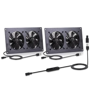 Xiaoqijia Dual 120mm Cabinet Fan 5V/12V USB/DC IPX5 Waterproof 10-Speed Xiaoqijia Dual 120mm Cabinet Fan 5V/12V USB/DC IPX5 Waterproof 10-Speed