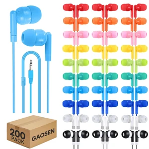 Gaosen 200 Pack Wholesale Bulk Headphones for Kids School Students Children, Multi Colored Class Set Durable Earphones for Teens Children Gift and Adult Individually Bagged(200 Mixed) Gaosen 200 Pack Wholesale Bulk Headphones for Kids School Students Children, Multi Colored Class Set Durable Earphones for Teens Children Gift and Adult Individually Bagged(200 Mixed)