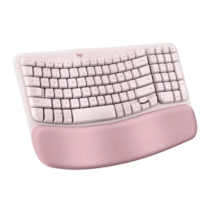 Logitech Wave Keys Ergonomic Wireless Keyboard with Palm Rest - Rose Logitech Wave Keys Ergonomic Wireless Keyboard with Palm Rest - Rose
