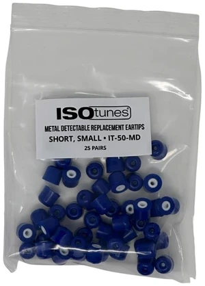 ISOtunes Trilogy Metal Detectable Eartips 25 Pair Bulk Pack (Short Small) ISOtunes Trilogy Metal Detectable Eartips 25 Pair Bulk Pack (Short Small)