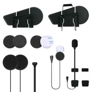 MAXRUNON D9 Motorcycle Helmet Bluetooth Headset Accessory Set-40mm High-Fidelity Speakers + Clip Base + Wired Mic + Boom Mic MAXRUNON D9 Motorcycle Helmet Bluetooth Headset Accessory Set-40mm High-Fidelity Speakers + Clip Base + Wired Mic + Boom Mic