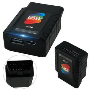 65W High-Power Car OBD2 to USB Adapter with Dual USB-C/USB-A Ports - Constant 12V/24V Power for Dash Cameras, Phone Charging & More - OBD2 Diagnostic Port Compatible 65W High-Power Car OBD2 to USB Adapter with Dual USB-C/USB-A Ports - Constant 12V/24V Power for Dash Cameras, Phone Charging & More - OBD2 Diagnostic Port Compatible