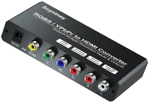RGBS Component to HDMI Scaler Converter, Scyniney RGBS YPbPr to HDMI Converter with Scaling Function, Compatible with 240P Input for PS1/PS One/PS2/NGC/Wii/DVD/VHS/VCR RGBS Component to HDMI Scaler Converter, Scyniney RGBS YPbPr to HDMI Converter with Scaling Function, Compatible with 240P Input for PS1/PS One/PS2/NGC/Wii/DVD/VHS/VCR