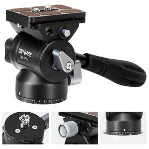 Unibase Video Fluid Head for Camera Tripod, Pan Tilt Video Head with Arca Swiss Quick Release Plate, Panoramic Head for Compact DSLR Camera Mirrorless Camera, 11lbs/ 5kg Max Payload Unibase Video Fluid Head for Camera Tripod, Pan Tilt Video Head with Arca Swiss Quick Release Plate, Panoramic Head for Compact DSLR Camera Mirrorless Camera, 11lbs/ 5kg Max Payload