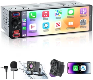 GBEER Single Din Radio Car Stereo with Apple CarPlay & Android Auto GBEER Single Din Radio Car Stereo with Apple CarPlay & Android Auto
