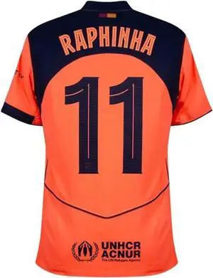 Raphinha #11 Mens Soccer Jersey Fan Edition Short Sleeve & Casual Shirt - Home, Away, Third Kit & Fourth Kit 2025/26 Orange / Navy 3XL Raphinha #11 Mens Soccer Jersey Fan Edition Short Sleeve & Casual Shirt - Home, Away, Third Kit & Fourth Kit 2025/26 Orange / Navy 3XL