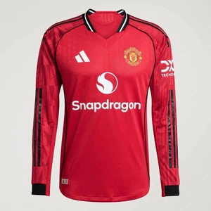2025-26 Manchester United Men's Stadium Home Long-Sleeve Soccer Jersey 2025-26 Manchester United Men's Stadium Home Long-Sleeve Soccer Jersey