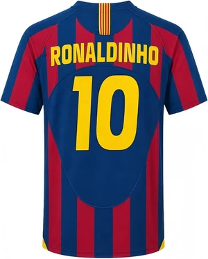 Ronaldinho Retro Mens Soccer Jersey 2005 & 2009 Short & Long Sleeve for Game Day, Training, or Casual Wear 2005 Short Sleeve L Ronaldinho Retro Mens Soccer Jersey 2005 & 2009 Short & Long Sleeve for Game Day, Training, or Casual Wear 2005 Short Sleeve L