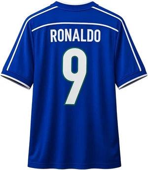 Brazil Ronaldo #9 Retro Mens Soccer Jersey Fan Edition Short Sleeve Training & Casual Shirt Home & Away 1998 Blue 2XL Brazil Ronaldo #9 Retro Mens Soccer Jersey Fan Edition Short Sleeve Training & Casual Shirt Home & Away 1998 Blue 2XL