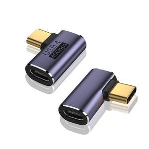 Duttek Adattatore USB C A 90° 240W: Angolo Retto 40Gbps Con Supporto Video 8K E Ricarica Veloce Per Laptop, Tablet E Smartphone