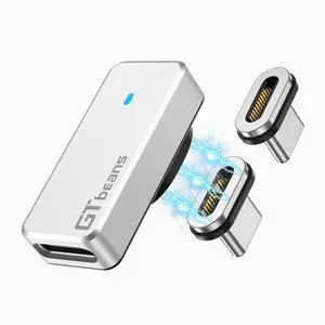 USB C Magnetic Adapter 24Pin with 2 Tips, 40Gbps PD 240W Type C Connector | Right Angle, USB 4.0 Data Transfer & 8K 60Hz Video Output for Steam Deck, MacBook Pro/Air, Phones, for iPhone 17/16/15 USB C Magnetic Adapter 24Pin with 2 Tips, 40Gbps PD 240W Type C Connector | Right Angle, USB 4.0 Data Transfer & 8K 60Hz Video Output for Steam Deck, MacBook Pro/Air, Phones, for iPhone 17/16/15