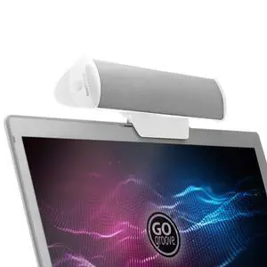 SonaVERSE USB Speakers for Laptop Computer - USB Powered Mini Sound Bar with Clip-On Portable External Speaker Design for Monitor, One Cable for Digital Audio Input and Power (White) SonaVERSE USB Speakers for Laptop Computer - USB Powered Mini Sound Bar with Clip-On Portable External Speaker Design for Monitor, One Cable for Digital Audio Input and Power (White)