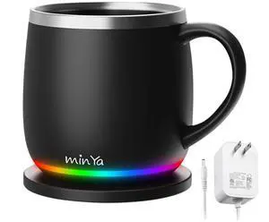 Smart Mug with LED Temperature Display Coffee Warmer for Office & Home, Perfect Gift for Coffee Lovers,Black Smart Mug with LED Temperature Display Coffee Warmer for Office & Home, Perfect Gift for Coffee Lovers,Black