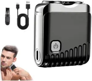 Mini Electric Shaver, Portable Beard Shaver, Dual Head Waterproof Electric Mini Razor Portable Electrics Shavers, Pocket Size Washable Razor, One-Button Operate and Long Lasting for Fathers Day Gift Mini Electric Shaver, Portable Beard Shaver, Dual Head Waterproof Electric Mini Razor Portable Electrics Shavers, Pocket Size Washable Razor, One-Button Operate and Long Lasting for Fathers Day Gift