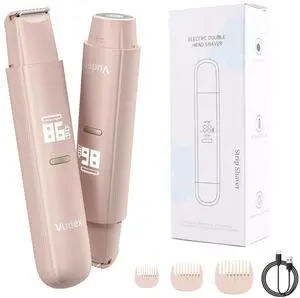Bikini Trimmer for Women, Painless Electric Razor for Pubic Hair, Face, Legs, Underarms, IPX7 Waterproof Shaver with Ceramic Blades, USB Rechargeable, Portable for Travel, Gifts for Women Pink Bikini Trimmer for Women, Painless Electric Razor for Pubic Hair, Face, Legs, Underarms, IPX7 Waterproof Shaver with Ceramic Blades, USB Rechargeable, Portable for Travel, Gifts for Women Pink