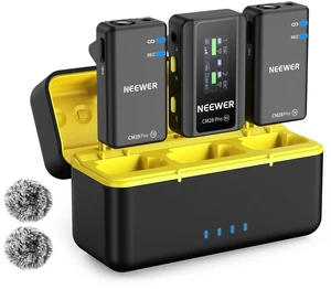 CM28 PRO Wireless Lavalier Lapel Microphone System with Charging Case 48KHz 16 Bit Uncompressed Audio Noise Canceling 4GB Storage 9Hrs Recording Compatible with iPhone iPad Android Camera PC CM28 PRO Wireless Lavalier Lapel Microphone System with Charging Case 48KHz 16 Bit Uncompressed Audio Noise Canceling 4GB Storage 9Hrs Recording Compatible with iPhone iPad Android Camera PC