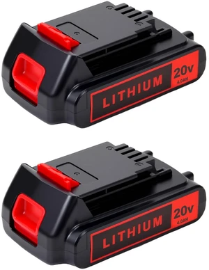 20V 4.0Ah Battery for Black and Decker Lithium-Max Tools 2-Pack High-Capacity Replacement Lithium-Ion Battery, Compatible with LBXR20 LBXR2020 LBX20 LBXR2520 LB2X4020 LB2XR20 20V 4.0Ah Battery for Black and Decker Lithium-Max Tools 2-Pack High-Capacity Replacement Lithium-Ion Battery, Compatible with LBXR20 LBXR2020 LBX20 LBXR2520 LB2X4020 LB2XR20