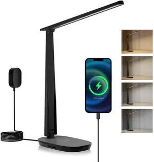 HWT-H2 LED Desk Lamp, Eye-Caring Full Spectrum, USB Charging | CRI94 Full Spectrum Eye-Caring Light, Low Blue Light, 4 Color Modes, USB-A & USB-C Charging, Foldable Touch Control HWT-H2 LED Desk Lamp, Eye-Caring Full Spectrum, USB Charging | CRI94 Full Spectrum Eye-Caring Light, Low Blue Light, 4 Color Modes, USB-A & USB-C Charging, Foldable Touch Control