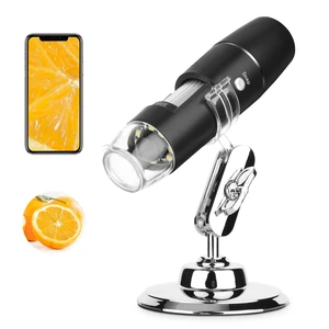 Handheld Digital Microscope Wireless Portable for Kids Adults 50x-1000x Magnification with 360 Rotate Stand Compatible with iOS/Android iPhone, iPad Handheld Digital Microscope Wireless Portable for Kids Adults 50x-1000x Magnification with 360 Rotate Stand Compatible with iOS/Android iPhone, iPad