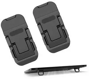2PCS Laptop Stand, Portable Laptop Cooling Pad, Foldable Metal Keyboard Stand, Mini Keyboard Pillar (Black,Two Gears) 2PCS Laptop Stand, Portable Laptop Cooling Pad, Foldable Metal Keyboard Stand, Mini Keyboard Pillar (Black,Two Gears)