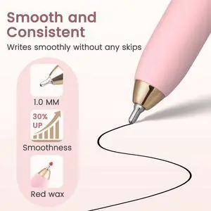 12 Pack Ballpoint Pens, 1.0 mm Medium Point Black Ink Pens, Smooth Writing Pen Bulk for Journaling, Soft Grip Cute Pen for Women, Nurse, Office School Supplies, Small Teacher Gifts, Black 12 Pack Ballpoint Pens, 1.0 mm Medium Point Black Ink Pens, Smooth Writing Pen Bulk for Journaling, Soft Grip Cute Pen for Women, Nurse, Office School Supplies, Small Teacher Gifts, Black