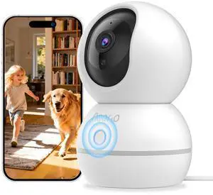 2K Indoor Camera Wireless, Baby Monitor Pet Camera, 2-Way Audio | 360-Degree for Home Security/Smart Motion Tracking, Phone App, IR Night Vision, Siren, Compatible with Alexa, CS201 2K Indoor Camera Wireless, Baby Monitor Pet Camera, 2-Way Audio | 360-Degree for Home Security/Smart Motion Tracking, Phone App, IR Night Vision, Siren, Compatible with Alexa, CS201