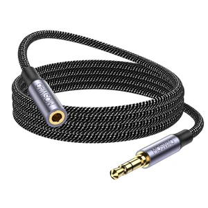 10FT 3.5mm Extension Cable Audio Male to Female Stereo Extension | Nylon Braided Cord Compatible for Home/Car Stereos Smartphones Headphones Tablets Media Players and More 10FT 3.5mm Extension Cable Audio Male to Female Stereo Extension | Nylon Braided Cord Compatible for Home/Car Stereos Smartphones Headphones Tablets Media Players and More