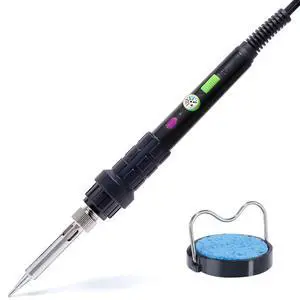 947-III 60W Soldering Iron Kit Temperature Adjustable 428-896°F 2-IN-1 Soldering Kit with Simple Soldering Iron Stand and Cleaning Sponge 110V US Power Plug 947-III 60W Soldering Iron Kit Temperature Adjustable 428-896°F 2-IN-1 Soldering Kit with Simple Soldering Iron Stand and Cleaning Sponge 110V US Power Plug