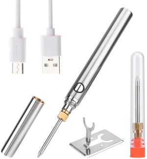 Cordless USB Soldering Iron Kit, 5V 15W Portable Rechargeable Pen | Portable soldering pen for electronics repair, DIY work, and quick touch-up soldering Cordless USB Soldering Iron Kit, 5V 15W Portable Rechargeable Pen | Portable soldering pen for electronics repair, DIY work, and quick touch-up soldering