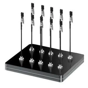 Magnetic Helping Hands for Soldering - All-in-One Station with 10 Flexible Clips & Steel Box - Ideal for Soldering, Model Painting, PCB Holder (Black) Magnetic Helping Hands for Soldering - All-in-One Station with 10 Flexible Clips & Steel Box - Ideal for Soldering, Model Painting, PCB Holder (Black)